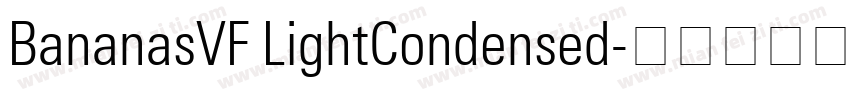BananasVF LightCondensed字体转换